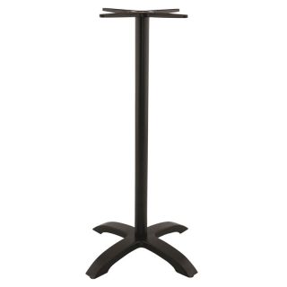 Pied de table de restaurant BERLIN 4 BAR d'extérieur - Aluminium, noir