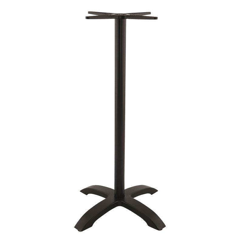 Pied de table de restaurant BERLIN 4 BAR d'extérieur - Aluminium, noir