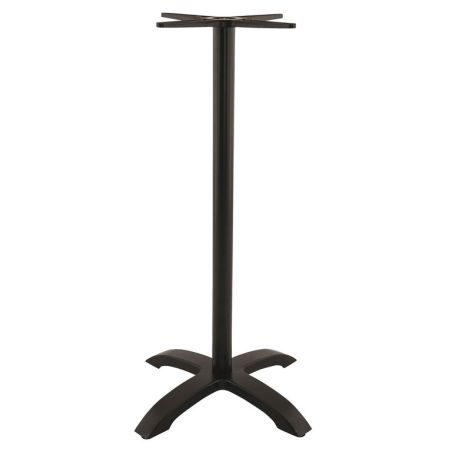 Pied de table de restaurant BERLIN 4 BAR d'extérieur - Aluminium, noir