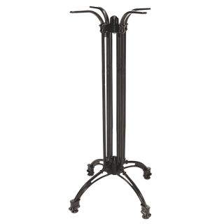 Pied de table de restaurant EMPIRE 4 BAR d'extérieur - Aluminium forgé, noir