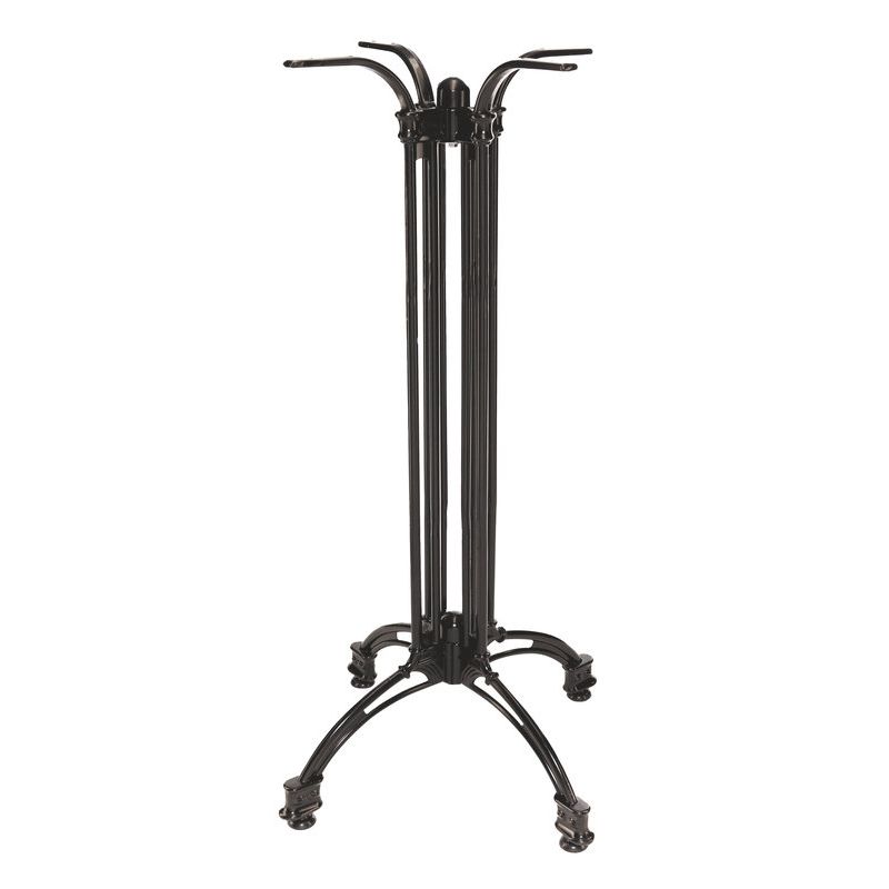 Pied de table de restaurant EMPIRE 4 BAR d'extérieur - Aluminium forgé, noir