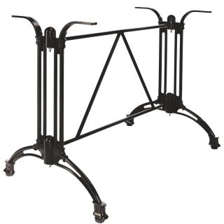 Pied de table de restaurant EMPIRE 2 d'extérieur - Aluminium forgé, noir