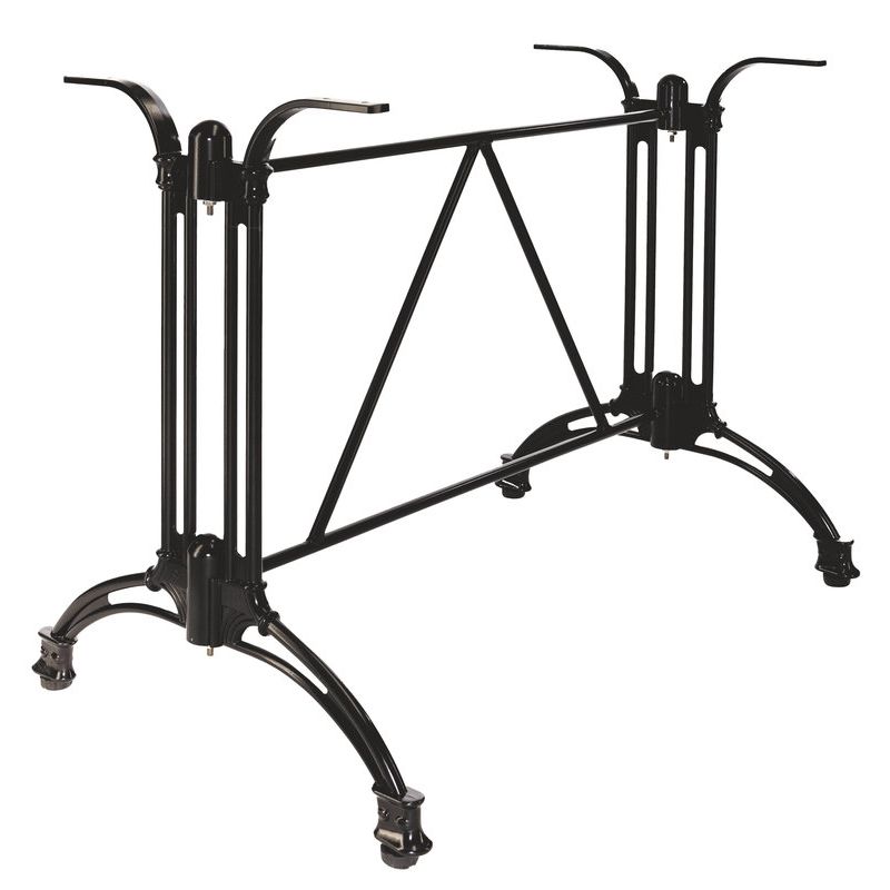 Pied de table de restaurant EMPIRE 2 d'extérieur - Aluminium forgé, noir