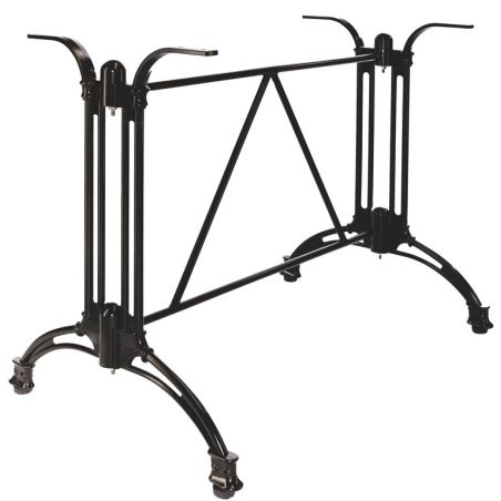 Pied de table de restaurant EMPIRE 2 d'extérieur - Aluminium forgé, noir