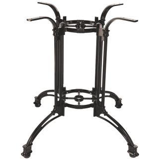 Pied de table de restaurant EMPIRE GRANDE d'extérieur - Aluminium forgé, noir