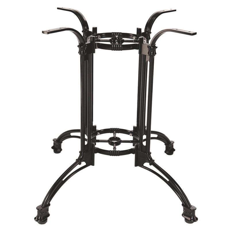 Pied de table de restaurant EMPIRE GRANDE d'extérieur - Aluminium forgé, noir