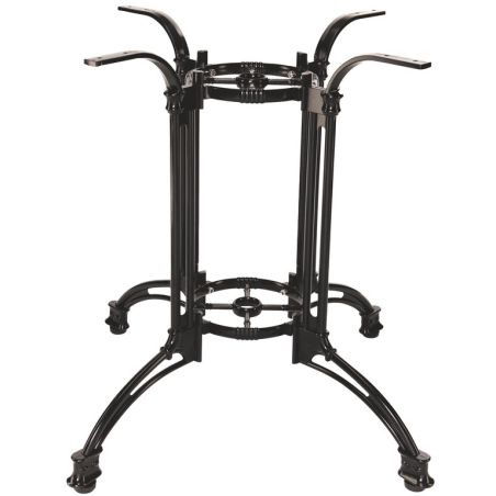 Pied de table de restaurant EMPIRE GRANDE d'extérieur - Aluminium forgé, noir