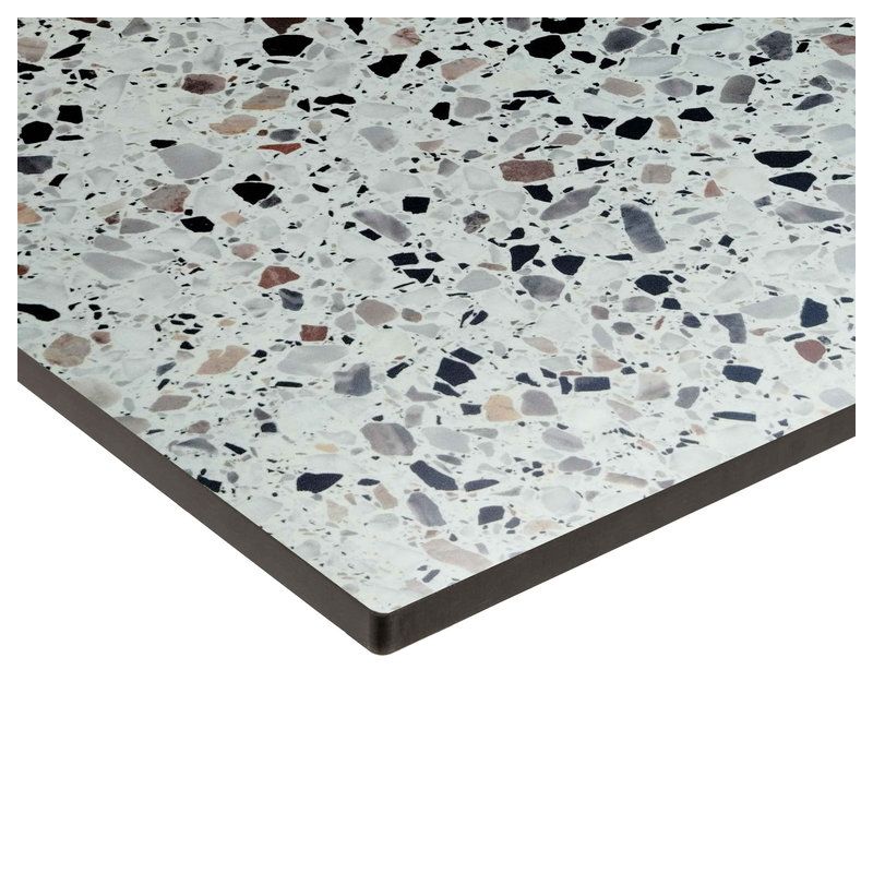 Plateau de table de restaurant TERRAZZO d'extérieur - Bois, résine synthétique terrazzo 669