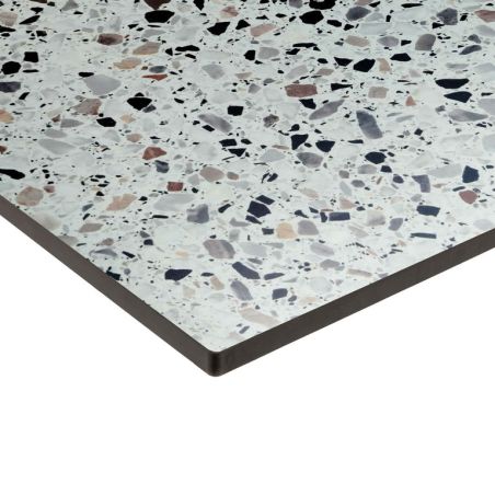 Plateau de table de restaurant TERRAZZO d'extérieur - Bois, résine synthétique terrazzo 669