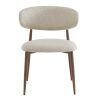 Chaise de restaurant BONNIE d'intérieur - Bois imitation noyer, tissu 100% PES - acier greige 08 · 08