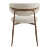 Chaise de restaurant BONNIE d'intérieur - Bois imitation noyer, tissu 100% PES - acier greige 08 · 08