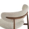 Chaise de restaurant BONNIE d'intérieur - Bois imitation noyer, tissu 100% PES - acier greige 08 · 08