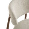 Chaise de restaurant BONNIE d'intérieur - Bois imitation noyer, tissu 100% PES - acier greige 08 · 08