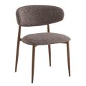 Chaise de restaurant BONNIE d'intérieur - Bois imitation noyer, tissu 100% PES - acier rouge & bleu 78 · 78