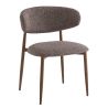 Chaise de restaurant BONNIE d'intérieur - Bois imitation noyer, tissu 100% PES - acier rouge & bleu 78 · 78
