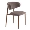 Chaise de restaurant BONNIE d'intérieur - Bois imitation noyer, tissu 100% PES - acier rouge & bleu 78 · 78