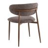Chaise de restaurant BONNIE d'intérieur - Bois imitation noyer, tissu 100% PES - acier rouge & bleu 78 · 78