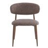 Chaise de restaurant BONNIE d'intérieur - Bois imitation noyer, tissu 100% PES - acier rouge & bleu 78 · 78