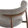 Chaise de restaurant BONNIE d'intérieur - Bois imitation noyer, tissu 100% PES - acier gris & brun 90 · 90