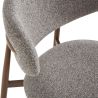 Chaise de restaurant BONNIE d'intérieur - Bois imitation noyer, tissu 100% PES - acier gris & brun 90 · 90