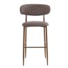 Tabouret de bar CLYDE d'intérieur - Bois imitation noyer, tissu 100% PES - acier rouge & bleu 78 · 78