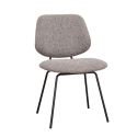 Chaise de restaurant FRANCK d'intérieur - Bois gris métal, tissu 95% PES 5% co - acier greige & bleu gris 11 · 11