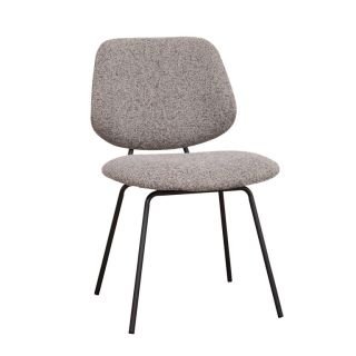 Chaise de restaurant FRANCK d'intérieur - Bois gris métal, tissu 95% PES 5% co - acier greige & bleu gris 11 · 11