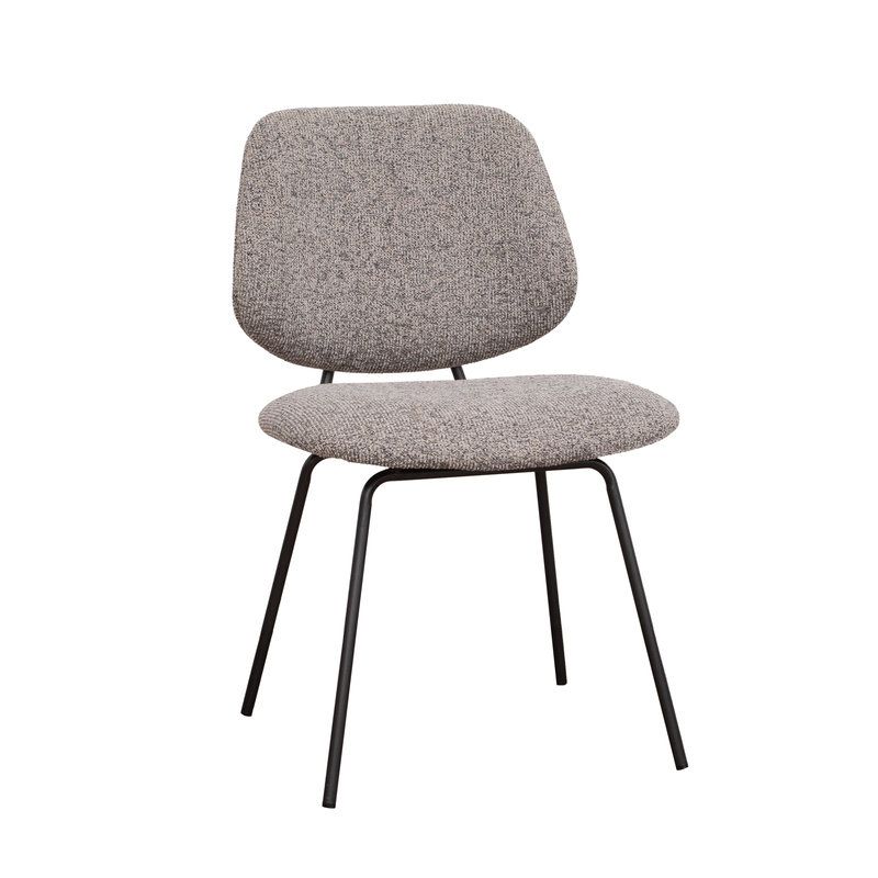 Chaise de restaurant FRANCK d'intérieur - Bois gris métal, tissu 95% PES 5% co - acier greige & bleu gris 11 · 11