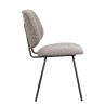 Chaise de restaurant FRANCK d'intérieur - Bois gris métal, tissu 95% PES 5% co - acier greige & bleu gris 11 · 11