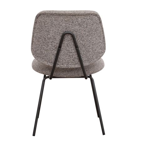 Chaise de restaurant FRANCK d'intérieur - Bois gris métal, tissu 95% PES 5% co - acier greige & bleu gris 11 · 11