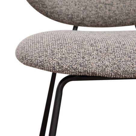 Chaise de restaurant FRANCK d'intérieur - Bois gris métal, tissu 95% PES 5% co - acier greige & bleu gris 11 · 11