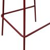 Tabouret de bar CÉSAR d'intérieur - Bois syrah, tissu 95% PES 5% co - acier bordeaux & greige 68 · 68