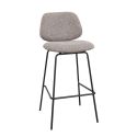Tabouret de bar CÉSAR d'intérieur - Bois gris métal, tissu 95% PES 5% co - acier greige & bleu gris 11 · 11