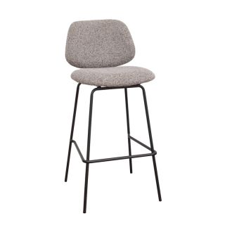 Tabouret de bar CÉSAR d'intérieur - Bois gris métal, tissu 95% PES 5% co - acier greige & bleu gris 11 · 11