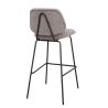 Tabouret de bar CÉSAR d'intérieur - Bois gris métal, tissu 95% PES 5% co - acier greige & bleu gris 11 · 11