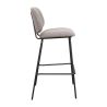 Tabouret de bar CÉSAR d'intérieur - Bois gris métal, tissu 95% PES 5% co - acier greige & bleu gris 11 · 11