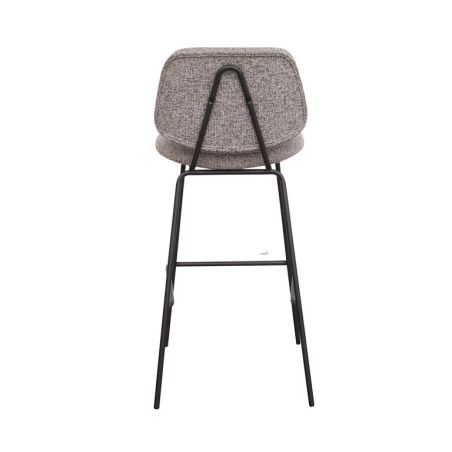 Tabouret de bar CÉSAR d'intérieur - Bois gris métal, tissu 95% PES 5% co - acier greige & bleu gris 11 · 11