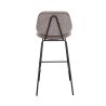 Tabouret de bar CÉSAR d'intérieur - Bois gris métal, tissu 95% PES 5% co - acier greige & bleu gris 11 · 11