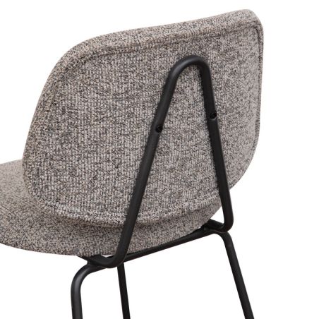 Tabouret de bar CÉSAR d'intérieur - Bois gris métal, tissu 95% PES 5% co - acier greige & bleu gris 11 · 11