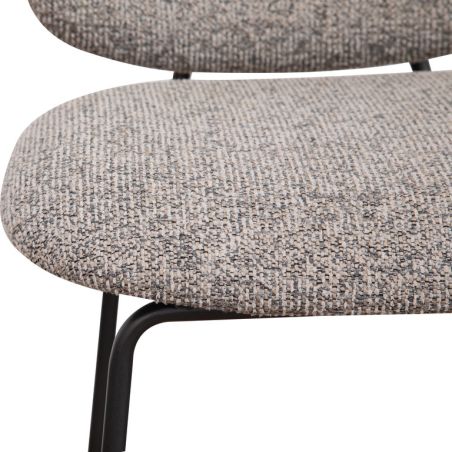 Tabouret de bar CÉSAR d'intérieur - Bois gris métal, tissu 95% PES 5% co - acier greige & bleu gris 11 · 11