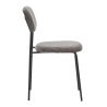 Chaise de restaurant MANU d'intérieur - Bois noir, tissu 92% PES 8% ny - acier gris taupe 24 · 24