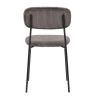 Chaise de restaurant MANU d'intérieur - Bois noir, tissu 92% PES 8% ny - acier gris taupe 24 · 24