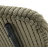 Chaise de restaurant MANU d'intérieur - Bois noir, tissu 92% PES 8% ny - acier olive 37 · 37