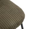 Chaise de restaurant MANU d'intérieur - Bois noir, tissu 92% PES 8% ny - acier olive 37 · 37