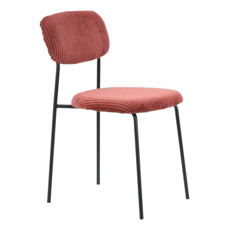 Chaise de restaurant MANU d'intérieur - Bois noir, tissu 92% PES 8% ny - acier tomette 57 · 57