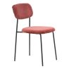 Chaise de restaurant MANU d'intérieur - Bois noir, tissu 92% PES 8% ny - acier tomette 57 · 57