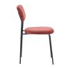 Chaise de restaurant MANU d'intérieur - Bois noir, tissu 92% PES 8% ny - acier tomette 57 · 57