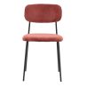 Chaise de restaurant MANU d'intérieur - Bois noir, tissu 92% PES 8% ny - acier tomette 57 · 57
