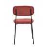 Chaise de restaurant MANU d'intérieur - Bois noir, tissu 92% PES 8% ny - acier tomette 57 · 57