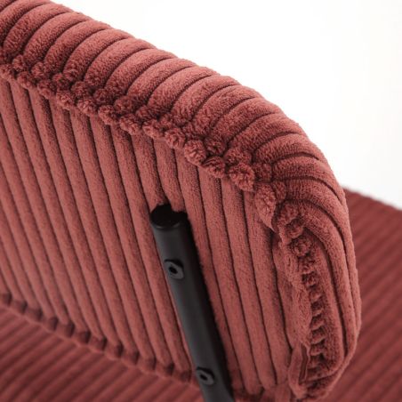Chaise de restaurant MANU d'intérieur - Bois noir, tissu 92% PES 8% ny - acier tomette 57 · 57